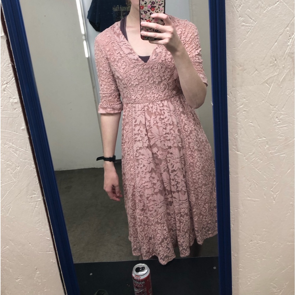 COPY - Pink lace Brass and Roe Midi Dress